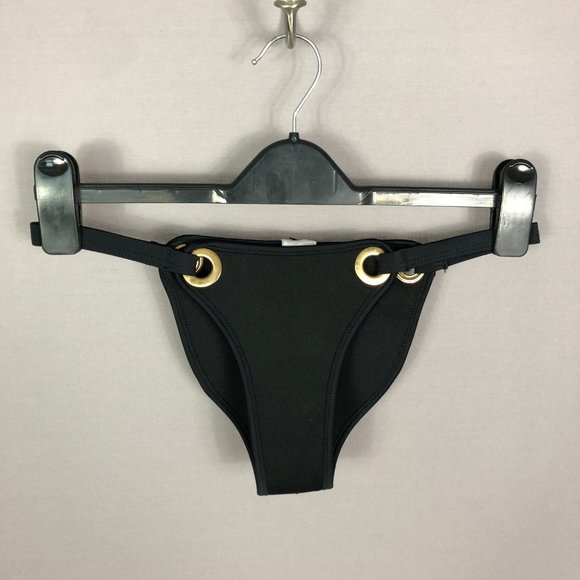 Nasty Gal Womens In Hot Water Scuba Bikini Bottom in Black Size L… - Picture 3 of 12